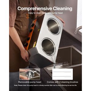 Scaldacaramelle Elettrico Professionale con 2 Pompe in Plastica da 2,4x2 L e Regolazione Temperatura 86-230°F - Product Image 6