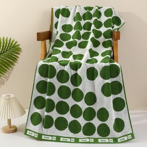 Toallas de Playa Personalizables 100% Algodón Teñido en Hilo y Jacquard, Toallas de Baño de Algodón Puro con Diseño de Ondas y Logotipo para Regalos de Verano - Product Image 3