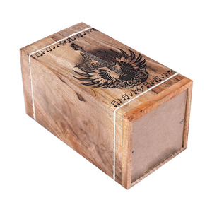 Angle Wings Carved Design Wooden Urns for Human and <b>Pet</b> <b>Ashes</b> Mango Wood Cremation Urn Burial Urn for Columbarium at Cheap Price - Product Image 3