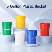 Ember Plastik Tahan Lama Grosir Pabrik, Dapat Didaur Ulang, dengan Tutup, Ember Cat 5 Galon 18L 20 Liter untuk Kemasan Bahan Kimia
