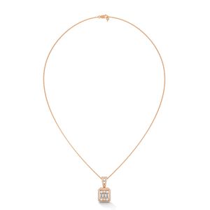 Collar de Oro Rosa con Colgante de Diamante Cultivado en Laboratorio para Mujer, Joyería Fina Diseñada para la Elegancia Diaria y para Regalo - Product Image 3