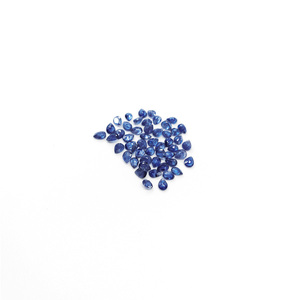 Saphirs bleus naturels de Bangkok, taille poire calibrée 4x5mm, pierres précieuses de saphir bleu naturel facettées pour la création de bijoux - Product Image 4