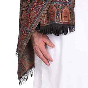 Traditional Kani Pashmina <b>Shawl</b> Soft Warm Handwoven Luxury Solid Men's 300g Winter <b>Wrap</b> for Formal Styling - Product Image 2