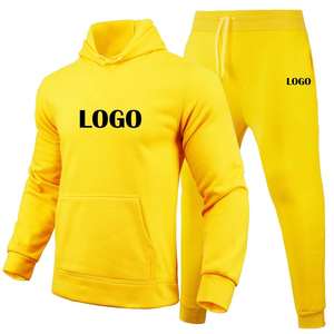 Conjunto Deportivo de Sudadera con Capucha y Pantalones de Felpa 100% Algodón Transpirable para Hombre, con Logotipo Personalizado, Estilo Urbano Holgado - Product Image 6