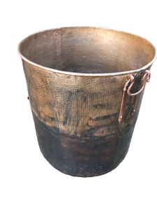 Antique green patina copper <b>vase</b> Round copper plant pot outdoor Decorative garden container vintage Green Patina Copper Planters - Product Image 4