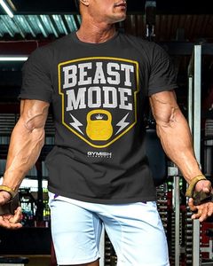 T-shirt de sport Beast Mode pour hommes, T-shirt de musculation motivant - Product Image 3