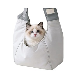 Pet Sling Carrier Solid Color Oxford Fabric Breathable Mesh Zipper Closure For <b>Cats</b> - Product Image 4