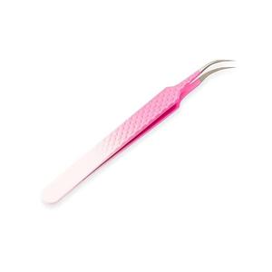 Pinzas Quirúrgicas para Pestañas Morje, Acero Inoxidable, Punta Suave, Mango con Degradado Rosa, Herramientas de Maquillaje - Product Image 3
