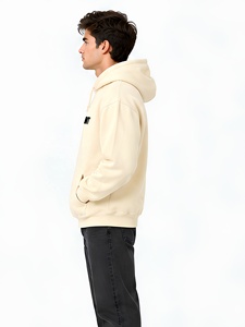 Sweat-shirt à capuche personnalisé avec logo brodé, en molleton épais 360 GSM, motif léopard, coupe ample et oversize pour homme - Product Image 4