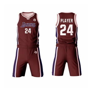 Uniforme de Baloncesto Ligero, Transpirable, de Alta Calidad, con Diseño Personalizado, Sublimado, Tallas Grandes, 100% Malla de Poliéster - Product Image 1