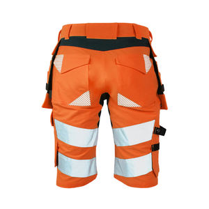 Shorts de travail haute visibilité en coton pour hommes avec bandes réfléchissantes pour travaux en extérieur et construction - Product Image 2