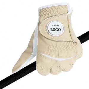 Gants de golf de haute qualité, dernière mode, unis, avec logo brodé et motif tendance, en cuir. - Product Image 6