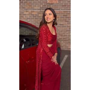 Saree XL Party Wear avec fil et séquence pour un look scintillant - Product Image 5