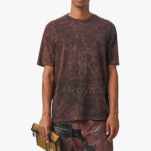 Nuevas camisetas casuales con efecto desgastado por el sol, hechas en Pakistán, al por mayor, 100% algodón, corte holgado, estampadas, para hombre - Product Image 3