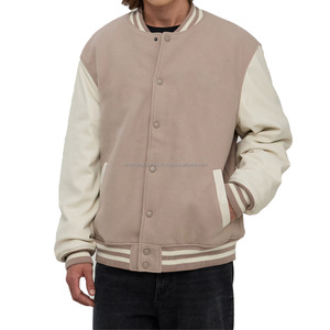 Tùy Chỉnh Mùa Đông Varsity Letterman Áo Khoác Da Tay Áo Len Người Đàn Ông Của Bóng Chày Áo Khoác Với Thêu Logo <span class=keywords><strong>Windproof</strong></span> & Thoáng Khí - Product Image 4