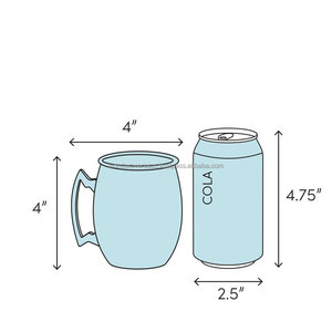 Venta caliente WONDER OVERSEAS Moscow Mule Taza de cobre Vaso de café de acero inoxidable a bajo precio - Product Image 6