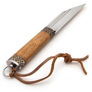 Cuchillo de Camping Vikingo Artesanal Premium de Grado Industrial de 7.5 Pulgadas, Acero al Carbono, Mango de Madera, Punta Recta, OEM - Product Image 2