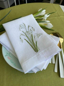 Servilletas de Cóctel Bordadas de Algodón/Lino Vietnamita de Alta Calidad con Diseño Personalizado para Fiestas y Decoración del Hogar VNAP - Product Image 6