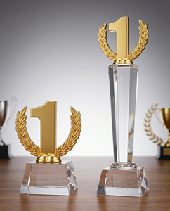 Custom Logo Printing Decorative Clear Acrylic Bronze Number Awards for Champion Runner-Up Third Place <b>Trophies</b>-Durable Brands - Product Image 5