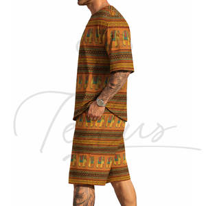 Ensemble de shorts et chemise décontractés légers en lin pour hommes, collection été 2026, tenue de plage personnalisée, vente en gros - Product Image 3