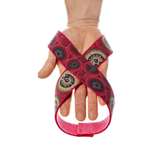 Sangles de musculation robustes en néoprène et cuir, forme 8, avec support de poignet haute élasticité pour tractions et soulevés de terre - Product Image 6