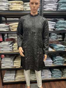 Colección de Kurta-Payjama de Seda Real con Bordado y Lentejuelas, la Mejor Tela para Festivales, Proveedor y Exportador Mundial - Product Image 6