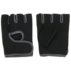 <b>Half</b> Finger Gym Gloves Neoprene Black Unisex Fitness Workout Gear Pull On Design Non <b>Slip</b> Breathable Moisture Wicking - Product Image 4