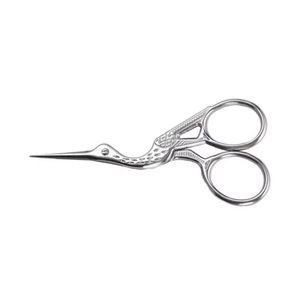 Tijeras de Maquillaje con Diseño de Grulla Plateada, Punta Afilada, Acero Inoxidable, para Recortar Cejas, Herramienta de Belleza para el Cuidado Facial de Precisión - Product Image 1