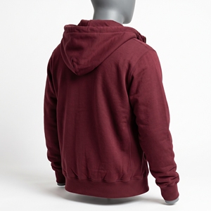 Chaqueta con capucha y cremallera para hombre, color rojo vino, con letras impresas personalizadas, sudadera gruesa de forro polar, ropa exterior con cremallera completa, proveedor mayorista - Product Image 5