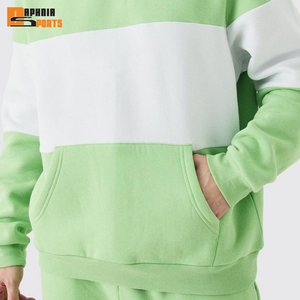 100% Cotton Material Made Streetwear Tracksuits For Men Contrast Colors Gym Fitness <b>Tech</b> Fleece Training Men Hoodie & Sweatpants - Product Image 3