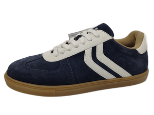 Chaussures habillées en daim pour hommes à bout rond et lacets, bleu marine, respirantes, semelle intermédiaire en EVA, semelle extérieure en caoutchouc, toutes saisons - Product Image 4