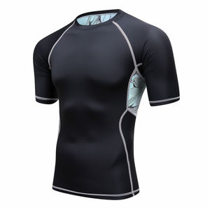 T-shirt de compression à manches courtes pour homme, Rashguard athlétique, sous-vêtement technique pour la gym, l'entraînement, le MMA, la course, vêtement de sport personnalisé à séchage rapide - Product Image 4