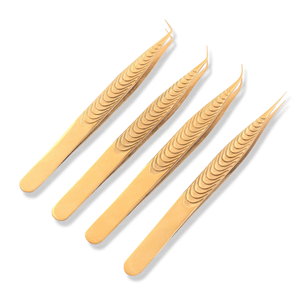 Pinzas personalizadas de acero inoxidable con punta afilada para extensión de pestañas, ecológicas, para profesionales y principiantes. - Product Image 1
