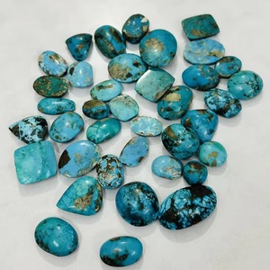 Pierre précieuse en turquoise iranienne 100% naturelle, cabochon, taille personnalisée, vente en gros, pierre en vrac pour la fabrication de bijoux, fournisseur en gros - Product Image 1