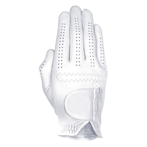 Guantes de Golf de Cuero Cabretta de Indonesia con Parche de Goma para Mano Izquierda y Derecha, Súper Suaves, con Logotipo Personalizado, Venta Caliente del Fabricante - Product Image 1