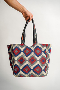 Kilim Pattern Cotton Tote <b>Bag</b> <b>Boho</b> Shoulder Handbag Wholesale Bulk Custom Logo OEM ODM Available - Product Image 3