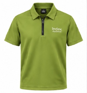 Polo de Primera Calidad para Hombre con Cierre de Cremallera, Logotipo Personalizado Bordado, Ropa Deportiva, Golf, Casual - Product Image 1