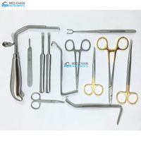 Ensemble d'instruments chirurgicaux pour augmentation du menton, 13 pièces, outils de chirurgie plastique, acier inoxydable, dispositif médical réutilisable