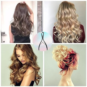 Pince à extensions de cheveux de qualité supérieure, en acier inoxydable, surface plate, outils de pose d'extensions pour femmes. - Product Image 6