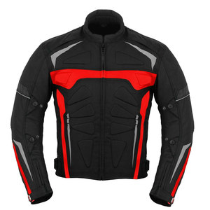 Men's Black Red <b>Motorcycle</b> Riding <b>Jacket</b> Full Sleeve Windproof Color Blocked All Seasons Racing Wear - Product Image 1