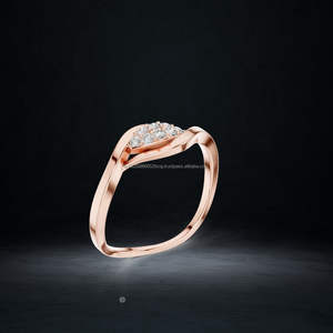 Roseline Anillo de Compromiso Solitario de Oro de 14K con Zirconia Cúbica Perfecto para Boda o Propuesta - Product Image 1