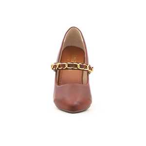 Zapatos de corte marrón WN7251, zapatos planos cómodos para mujer - Product Image 1