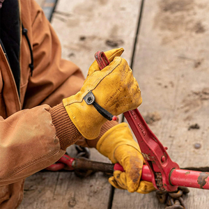 Gants de travail en cuir de vachette pleine fleur de haute qualité, résistants à la chaleur et au feu, pour mécaniciens - Product Image 4