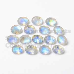 Pierre de lune naturelle de qualité supérieure, bleu feu, taille ovale 7x9mm, gemme facettée, pierre de lune arc-en-ciel en vrac, lot en gros pour la fabrication de bijoux - Product Image 4