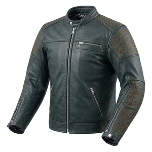 Modern Luxury Leather Jacket Trendy Mens Casual Outerwear Classic Rider Jacket <b>Genuine</b> Leather Premium Fashion Collection - Product Image 5
