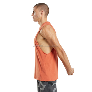 Débardeur pour homme de mode en gros, logo personnalisé, débardeur long pour homme, débardeur de musculation, débardeur de sport uni pour homme - Product Image 3