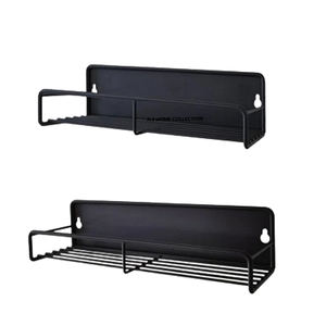 Estante de Especias de Dos Niveles de Estilo Nórdico Rústico, de Acero Inoxidable, Metal Brillante Pulido, con Forma Única, Estantes y Unidades de Almacenamiento - Product Image 6