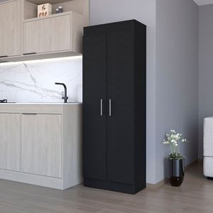 Armadio da Cucina Nero con 5 Ripiani per Dispensa - Product Image 6