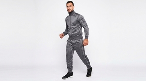 Custom <b>Women's</b> Breathable 100% Cotton Sports Tracksuit Set Full Zip Jacket with Contrast Stripe Athletic <b>Jogger</b> Pants - Product Image 4