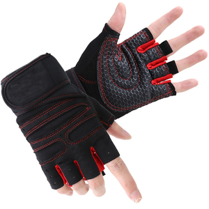 Guantes de Entrenamiento de Medio Dedo de Primera Calidad al por Mayor, con Protección de Palma de Cuero PU Antideslizante para Ciclismo y Gimnasio, Unisex 2026 - Product Image 1